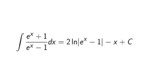 Read more about the article What is the integral of (e^x + 1)/(e^x – 1)?